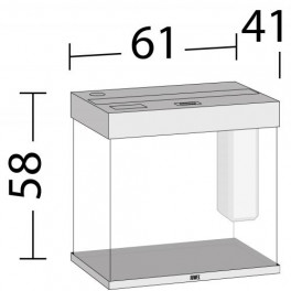 Акваріум Juwel Lido 120 LED, прямий, 61х58х41 см, 120 л