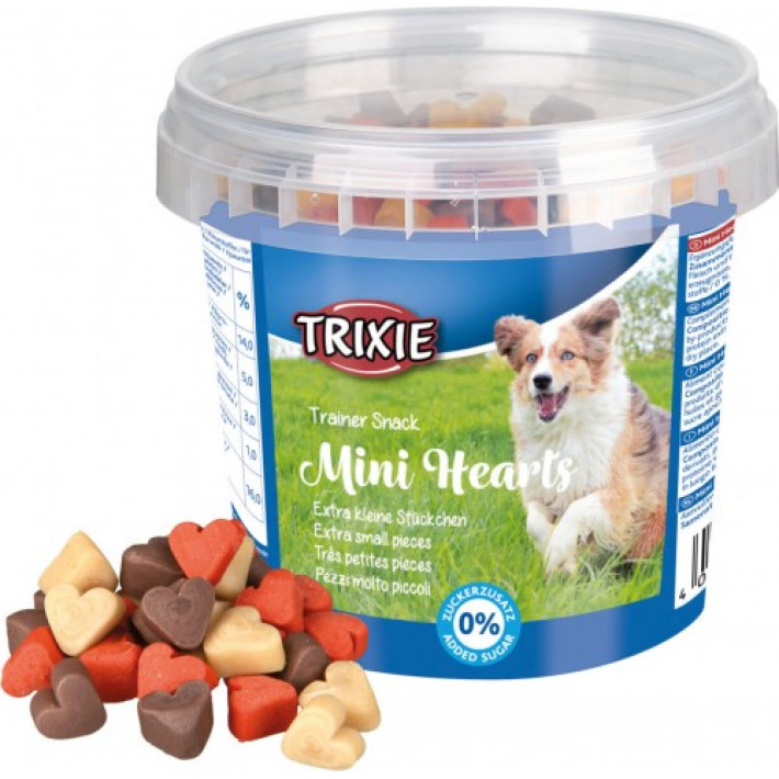 Ласощі Trixie Trainer Snack Mini Hearts для собак з куркою ягням та лососем 200 г
