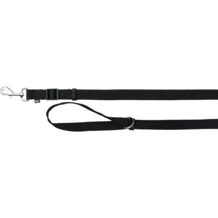 Повідець Trixie Classic для собак, з нейлону, регульований, L-XL: 1,20-1,80 м/25 мм, чорний