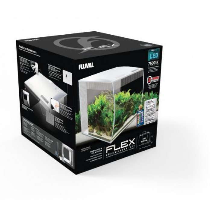 Акваріум Fluval FLEX з обладнанням, 34 л (білий)