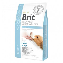 Сухий корм Brit GF VetDiet Dog Obesity для собак, корекція ваги, з ягням, індичкою та горохом, 2 кг