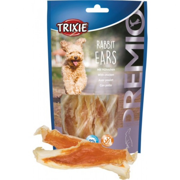 Ласощі Trixie Premio Rabbit Ears для собак вушка кролика та філе курки 80 г