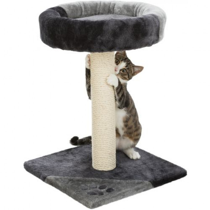 Дряпка Trixie Junior Tarifa для котів, із сизалю/плюшу, 35х35х52 см (чорна/сіра)