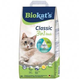 Наповнювач Biokats Classic Fresh 3in1 для котячого туалету, бентонітовий, 18 л