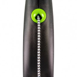 Рулетка Flexi Black Design для собак, трос, розмір XS, 3 м (зелена)