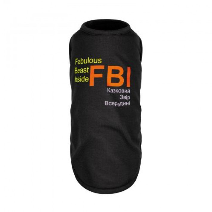 Борцівка Pet Fashion «FBI» для собак, розмір XS2, чорна