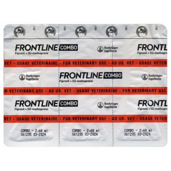 Краплі на холку Boehringer Ingelheim Frontline Combo для собак від 20 до 40 кг 3 піпетки