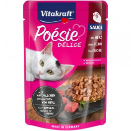 Вологий корм Vitakraft Poésie Délice для котів, серця в соусі, 85 г