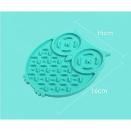 Килимок-годівниця WahoPet licky mat сова силіконовий, зелений