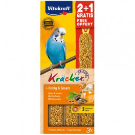 Крекер Vitakraft для декоративних папуг, мед та кунжут, 3 шт