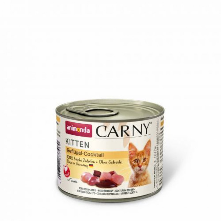 Вологий корм Animonda Carny Poultry Cocktail для кошенят, з птицею, 200 г