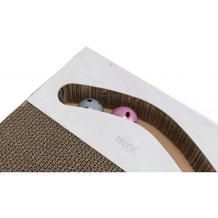 Дряпка Trixie XXL для котів, з двома кульками, картон, 70х6х38 cм (пісочний)