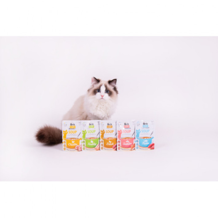 Корм вологий "Суп для котів Brit Care Soup with Tuna з тунцем", 75 г