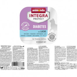 Корм вологий ветеринарний для котів Integra Protect Diabetes with Salmon при діабеті, з лососем, 100 г