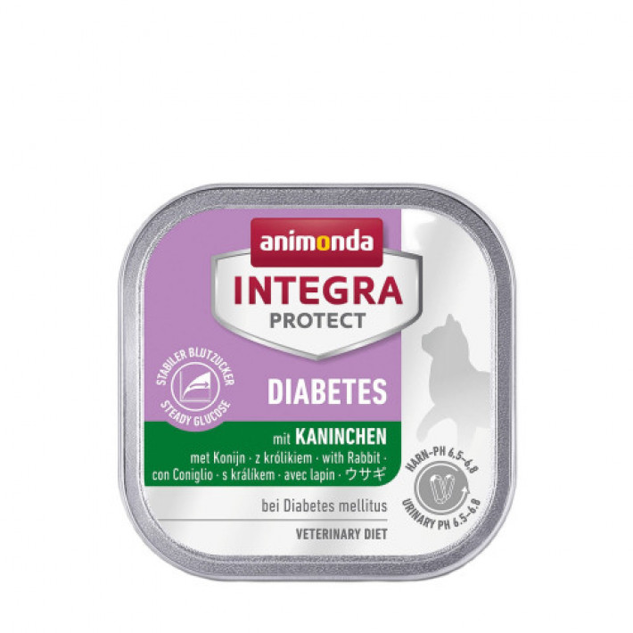 Корм вологий ветеринарний для котів Integra Protect Diabetes with Rabbit при діабеті, з кроликом, 100 г