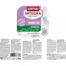 Корм вологий ветеринарний для котів Integra Protect Diabetes with Rabbit при діабеті, з кроликом, 100 г