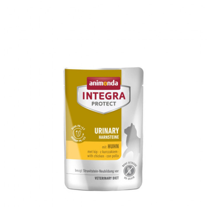 Корм вологий ветеринарний для котів Integra Protect Urinary Struvit при сечокам'яній хворобі, з куркою, пауч, 85 г