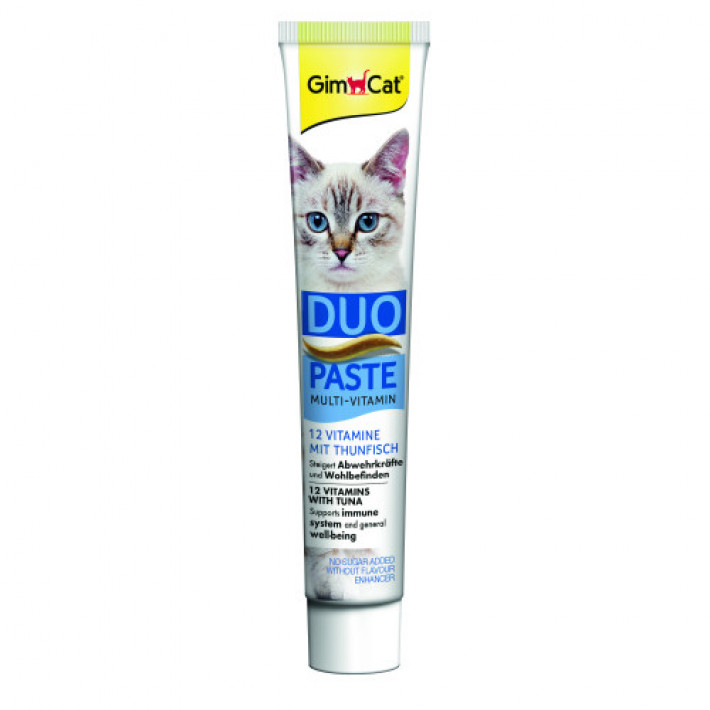 Паста для котів GimCat DUO PASTE Multi-vitamin 12 vitamins with tuna 12 вітамінів та тунець, 50 г