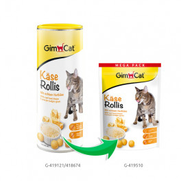 Вітамінізовані таблетки для котів GimCat Kase Rollis сирні кульки, пауч, 425 г