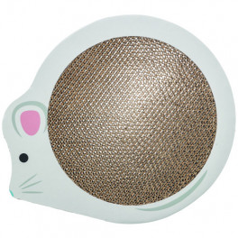 Дряпка Trixie картонна в формі миші з котячою м'ятою для кошенят 35х2,5х29,5 см біла
