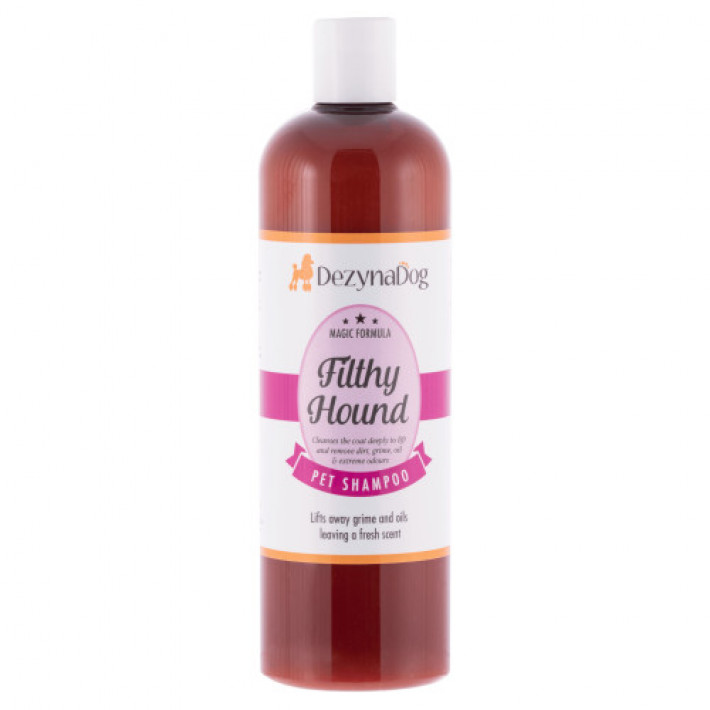 Шампунь Dezynadog Filthy Hound Deep Clean для глибокого очищення брудної шерсті дезодорує має стійкий аромат Парм. фіалки 500мл