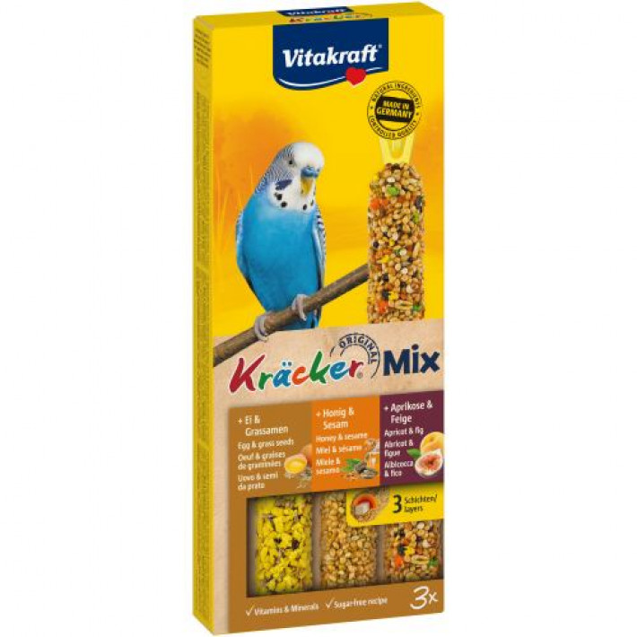 Крекер Vitakraft для декоративних папуг, з медом, фруктами та яйцем, 3 шт