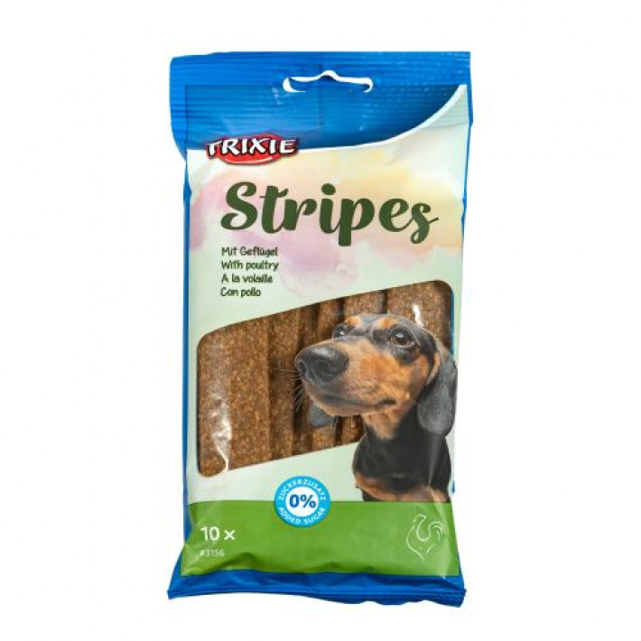 Ласощі Trixie Stripes для собак полоски з м'ясом домашніх птахів 100 г