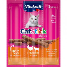 М'ясні палички Vitakraft для котів, індичка та ягня, 3 шт
